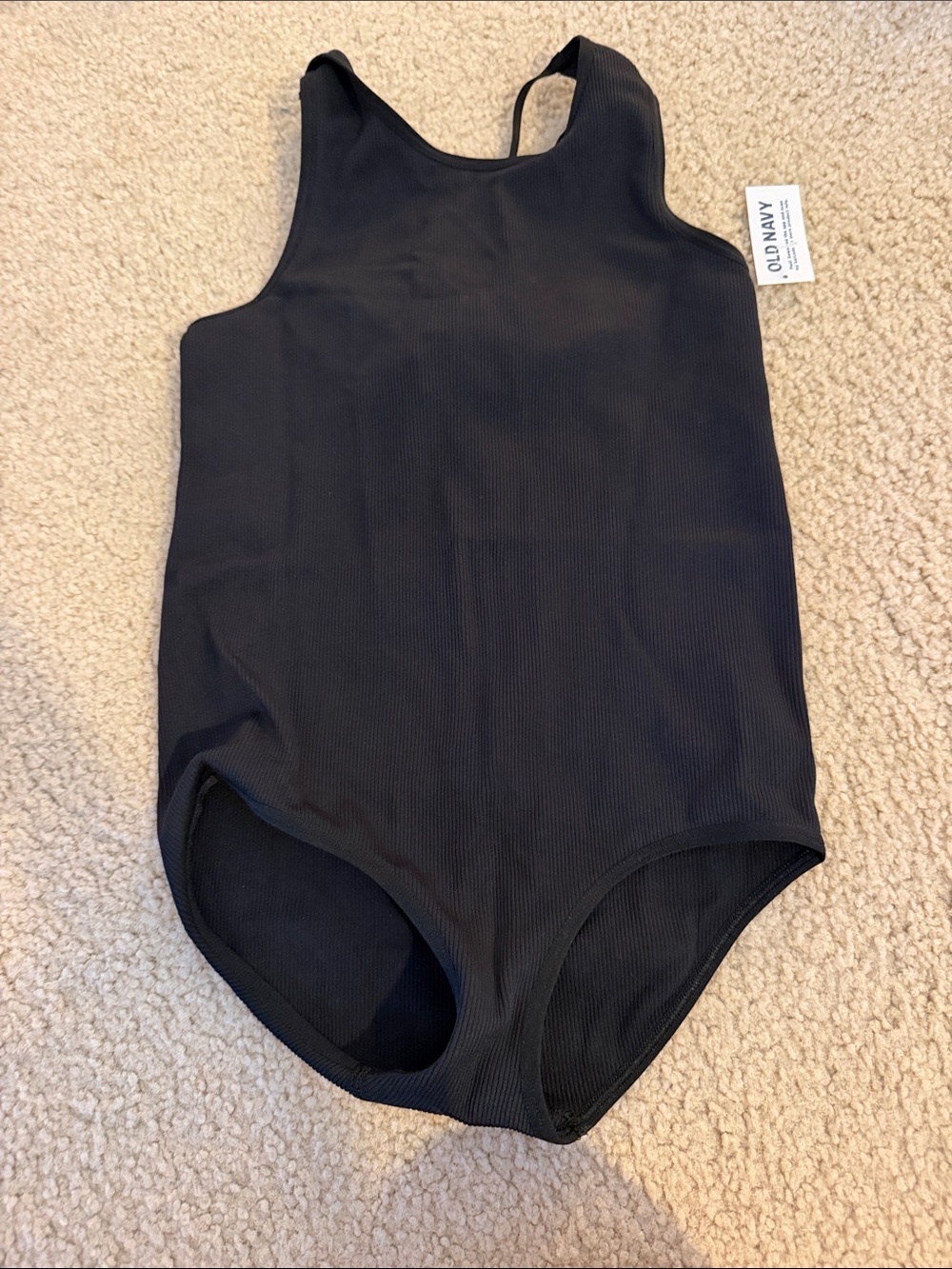 Old Navy Black Ribbed Girls' Leotard